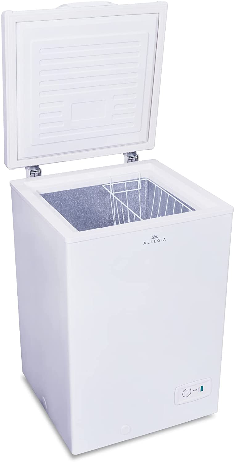 アレジア 冷凍庫 家庭用 上開き 103L スリム ストッカー コンパクト AR-BD103-NW ALLEGiA